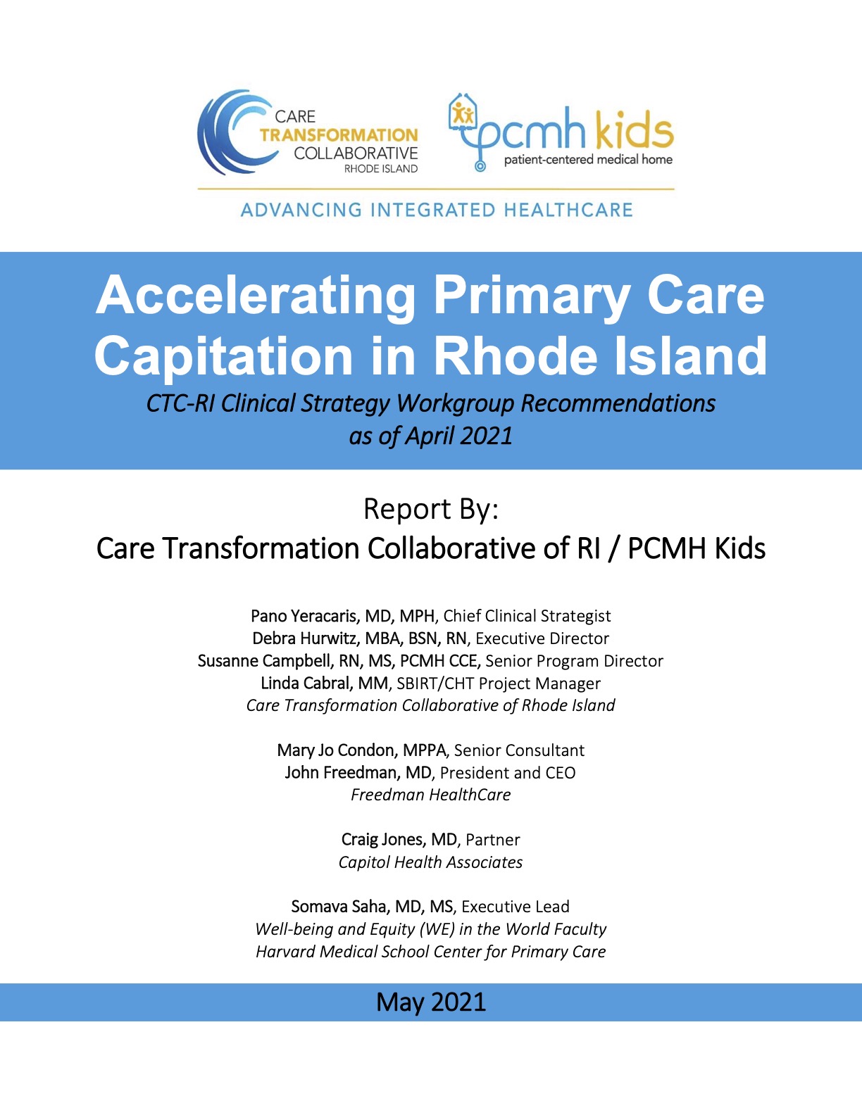  Accelerating Primary Care Capitation in Rhode Island